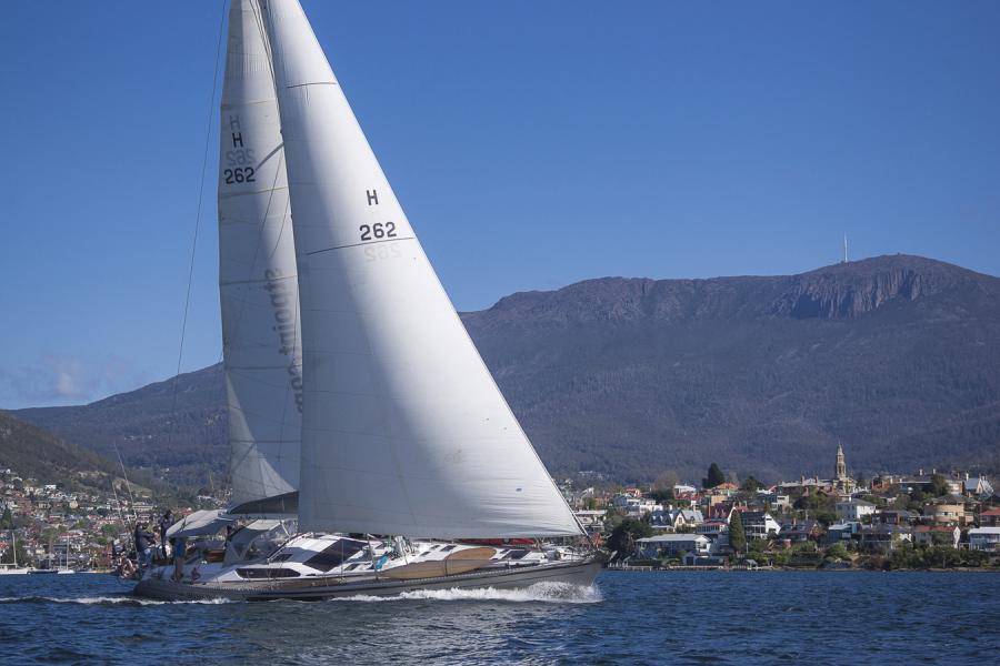 Luxury sailing on the Derwent River, Hobart, Tasmania